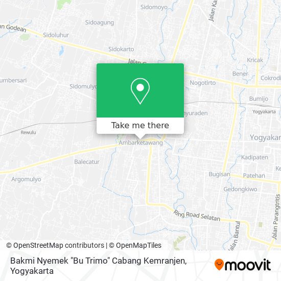 Bakmi Nyemek "Bu Trimo" Cabang Kemranjen map