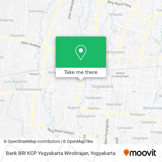 Bank BRI KCP Yogyakarta Wirobrajan map