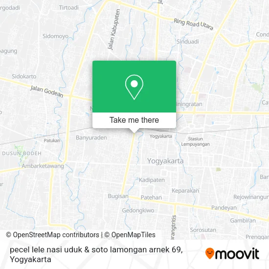 pecel lele nasi uduk & soto lamongan arnek 69 map