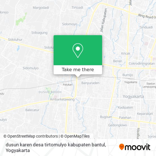 dusun karen desa tirtomulyo kabupaten bantul map