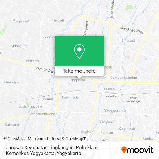 Jurusan Kesehatan Lingkungan, Poltekkes Kemenkes Yogyakarta map