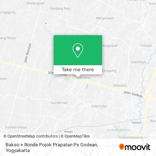 Bakso + Ronde Pojok Prapatan Ps Godean map