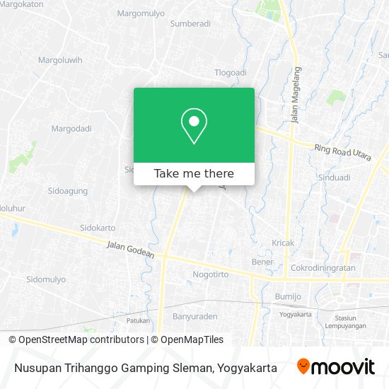 Nusupan Trihanggo Gamping Sleman map