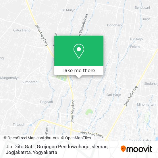 Jln. Gito Gati , Grojogan Pendowoharjo, sleman, Jogjakatrta map