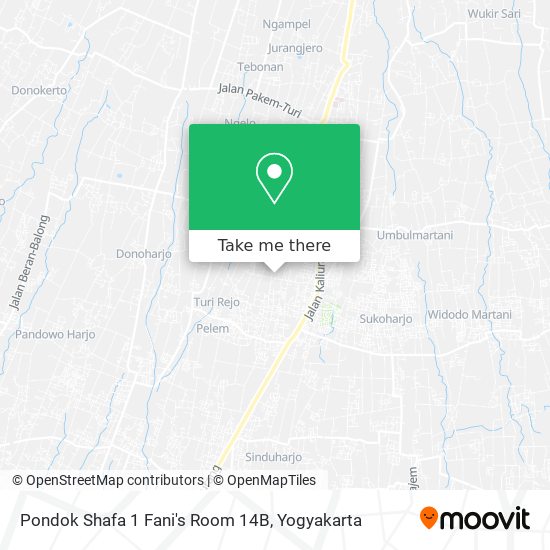 Pondok Shafa 1 Fani's Room 14B map