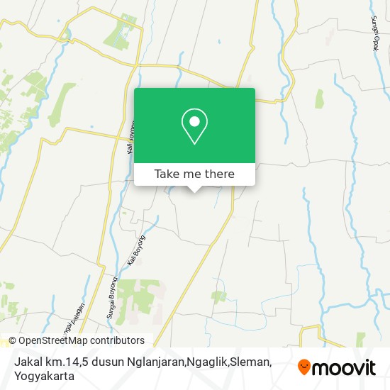Jakal km.14,5 dusun Nglanjaran,Ngaglik,Sleman map