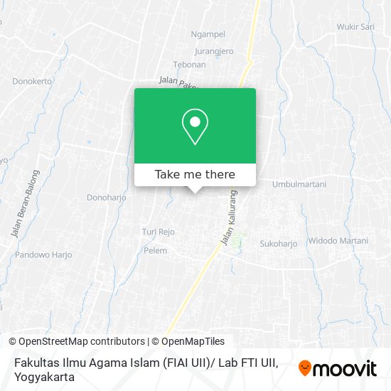 Fakultas Ilmu Agama Islam (FIAI UII)/ Lab FTI UII map
