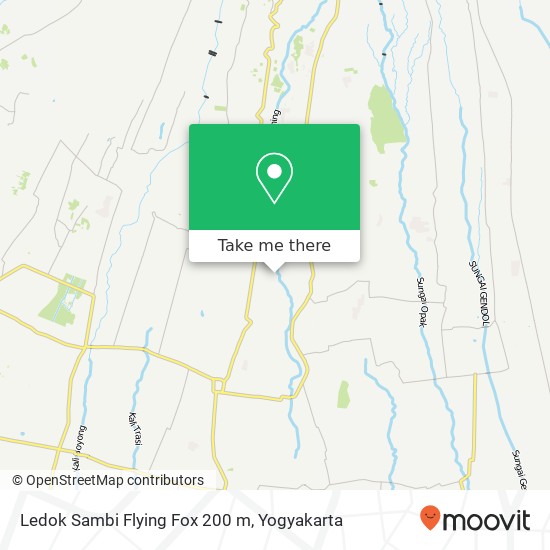 Ledok Sambi Flying Fox 200 m map