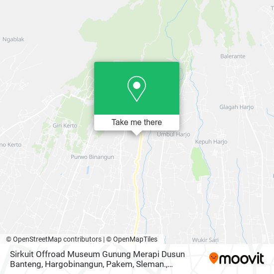 Sirkuit Offroad Museum Gunung Merapi Dusun Banteng, Hargobinangun, Pakem, Sleman. map