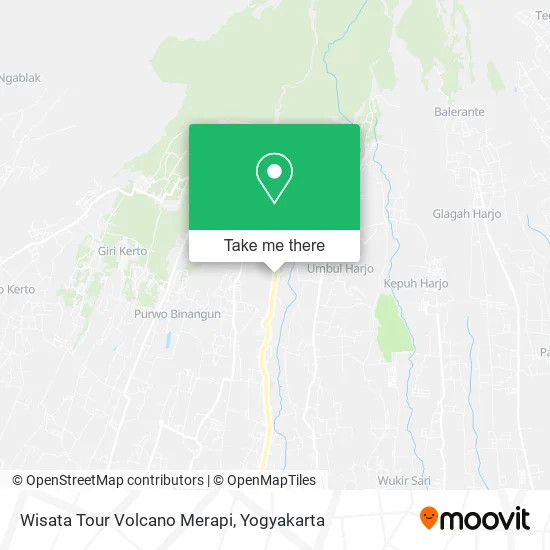 Wisata Tour Volcano Merapi map