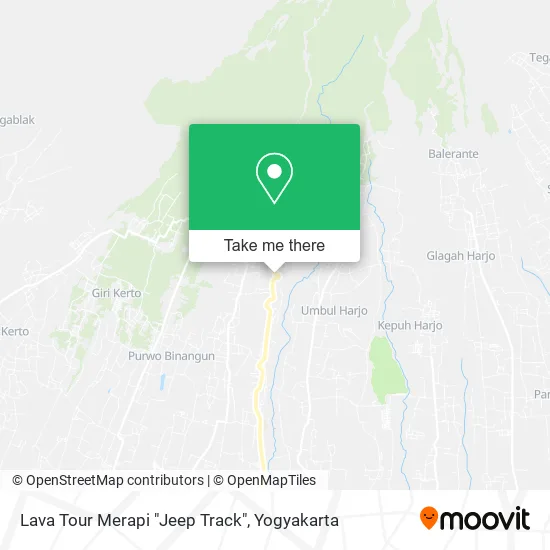 Lava Tour Merapi "Jeep Track" map