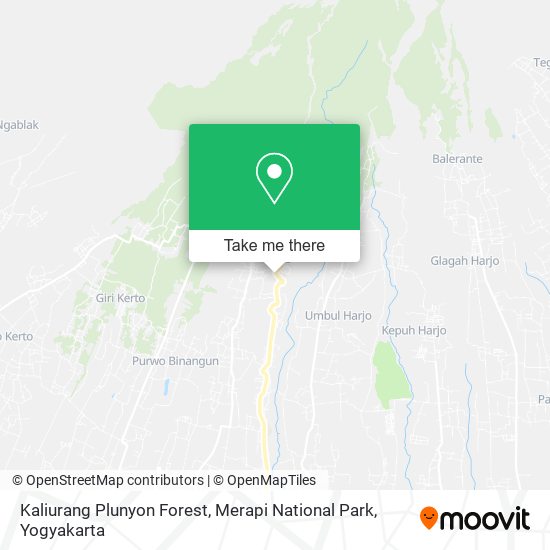 Kaliurang Plunyon Forest, Merapi National Park map