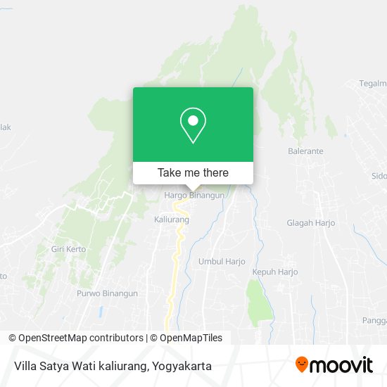 Villa Satya Wati kaliurang map