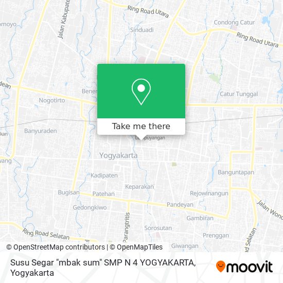 Susu Segar "mbak sum" SMP N 4 YOGYAKARTA map