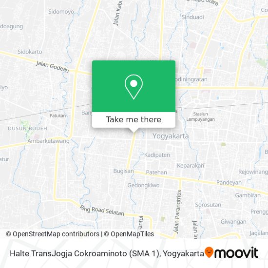 Halte TransJogja Cokroaminoto (SMA 1) map