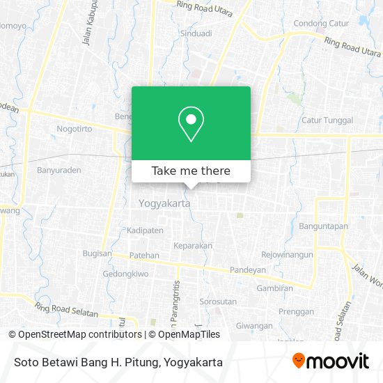 Soto Betawi Bang H. Pitung map