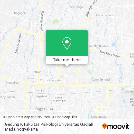 Gedung K Fakultas Psikologi Universitas Gadjah Mada map