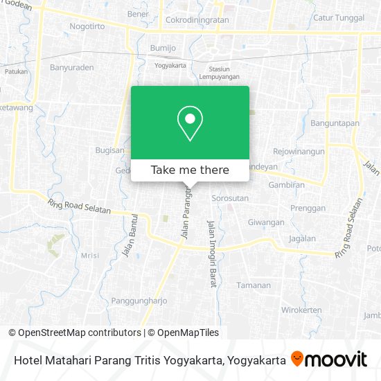 Hotel Matahari Parang Tritis Yogyakarta map