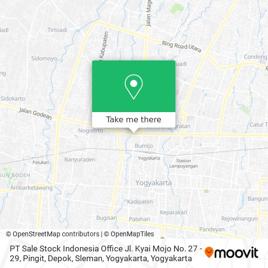 PT Sale Stock Indonesia Office Jl. Kyai Mojo No. 27 - 29, Pingit, Depok, Sleman, Yogyakarta map