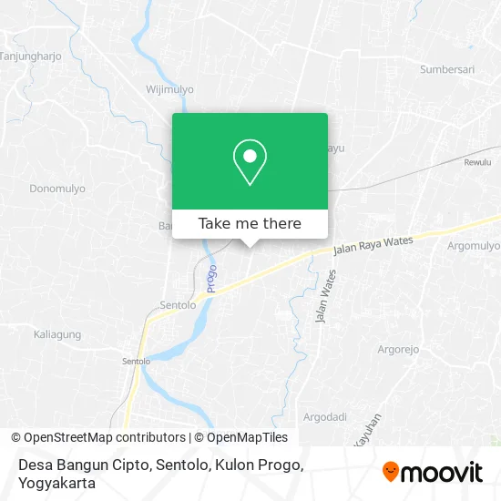 Desa Bangun Cipto, Sentolo, Kulon Progo map