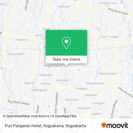 Puri Pangeran Hotel, Yogyakarta map