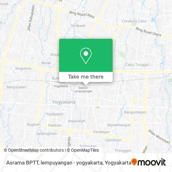 Asrama BPTT, lempuyangan - yogyakarta map