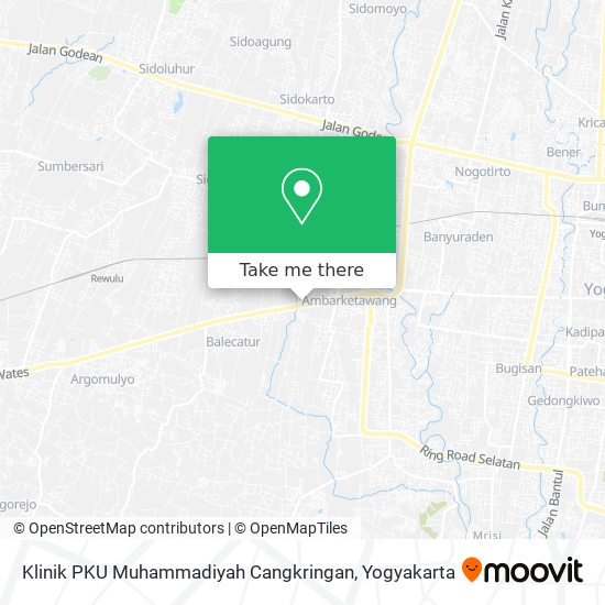 Klinik PKU Muhammadiyah Cangkringan map