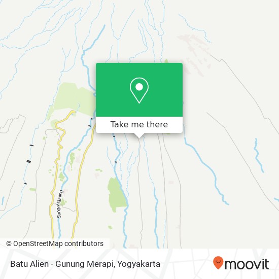 Batu Alien - Gunung Merapi map