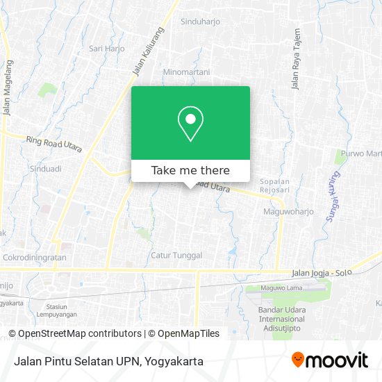 Jalan Pintu Selatan UPN map