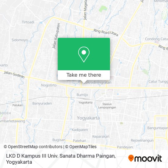 LKD D Kampus III Univ. Sanata Dharma Paingan map