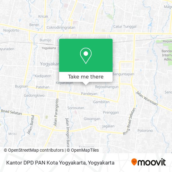 Kantor DPD PAN Kota Yogyakarta map