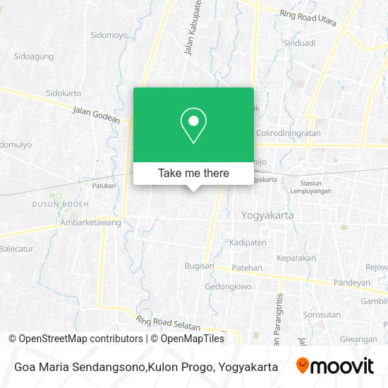 Goa Maria Sendangsono,Kulon Progo map