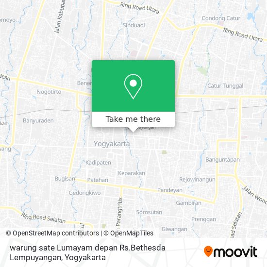 warung sate Lumayam depan Rs.Bethesda Lempuyangan map