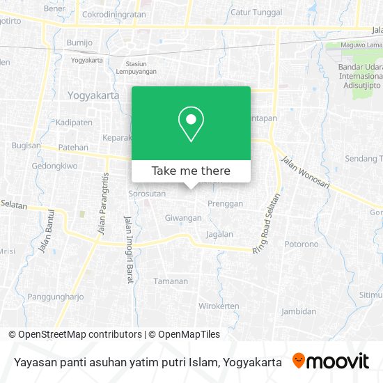 Yayasan panti asuhan yatim putri Islam map