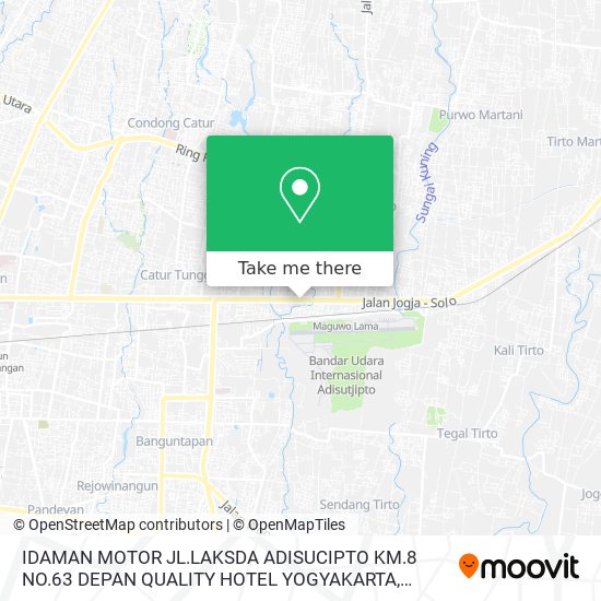 IDAMAN MOTOR JL.LAKSDA ADISUCIPTO KM.8 NO.63 DEPAN QUALITY HOTEL YOGYAKARTA map