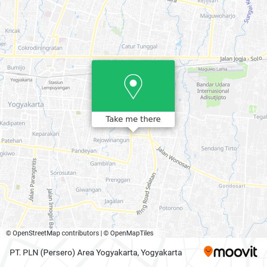 PT. PLN (Persero) Area Yogyakarta map