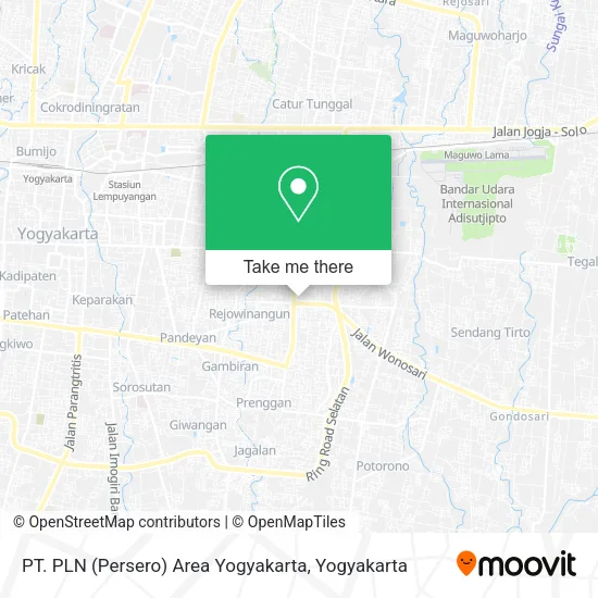 PT. PLN (Persero) Area Yogyakarta map
