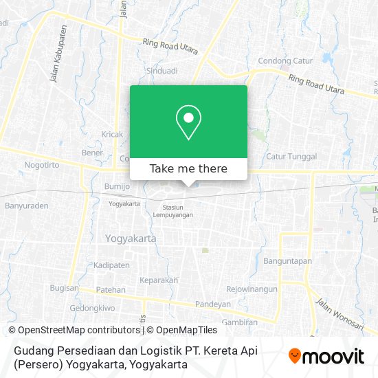 Gudang Persediaan dan Logistik PT. Kereta Api (Persero) Yogyakarta map