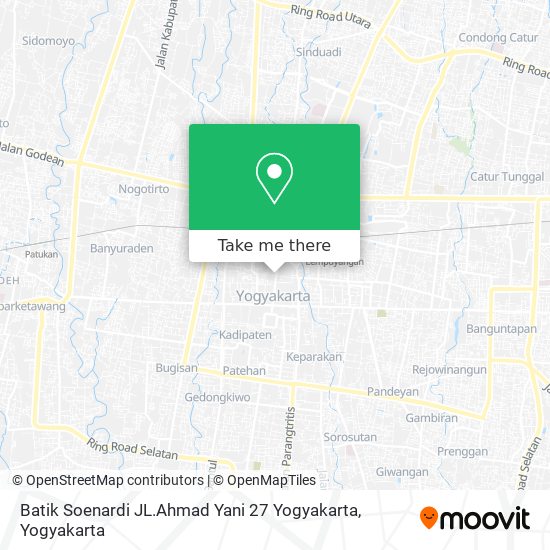 Batik Soenardi JL.Ahmad Yani 27 Yogyakarta map