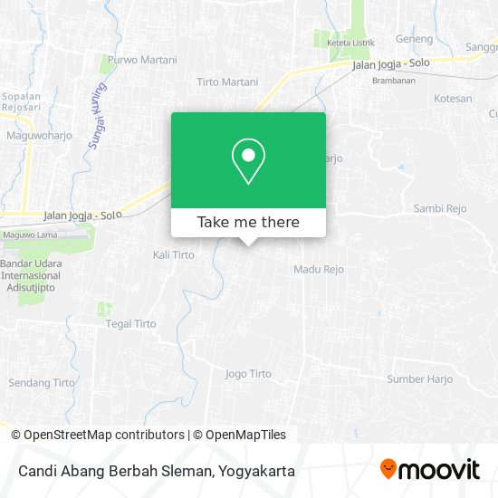 Candi Abang Berbah Sleman map