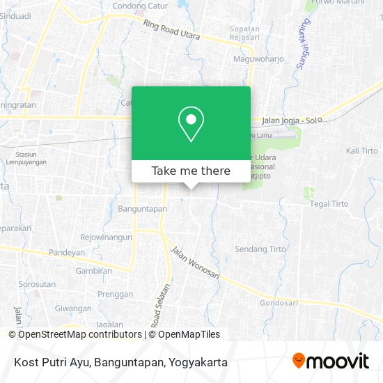 Kost Putri Ayu, Banguntapan map