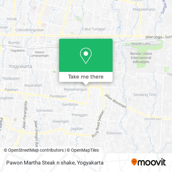 Pawon Martha Steak n shake map