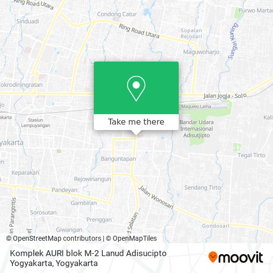 Komplek AURI blok M-2 Lanud Adisucipto Yogyakarta map