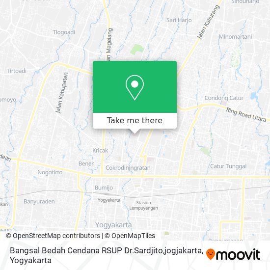 Bangsal Bedah Cendana RSUP Dr.Sardjito,jogjakarta map
