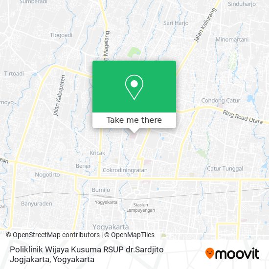 Poliklinik Wijaya Kusuma RSUP dr.Sardjito Jogjakarta map