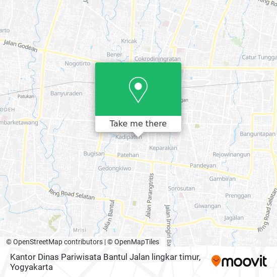 Kantor Dinas Pariwisata Bantul Jalan lingkar timur map