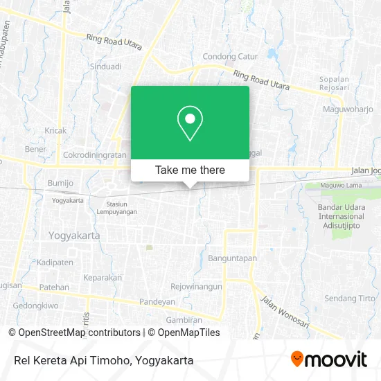 Rel Kereta Api Timoho map