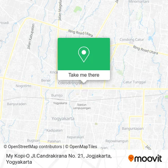 My Kopi-O Jl.Candrakirana No. 21, Jogjakarta map
