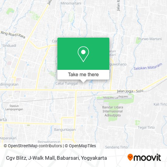 Cgv Blitz, J-Walk Mall, Babarsari map