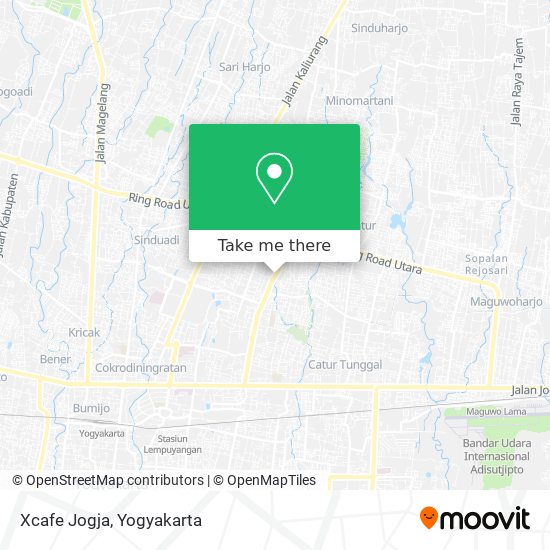 Xcafe Jogja map